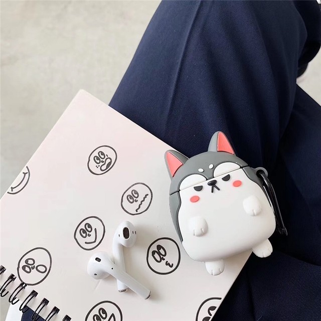 New Cute Cartoon 3D Puppy Soft Silicone Earphone Case for Airpods 1/2 Protective Cover