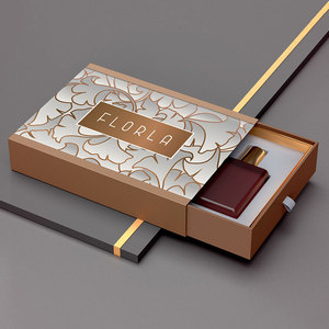 Custom Color Decoration Process Printed Logo Coated Paper Perfume Packaging Drawer Box with Pattern Customize - Product Image 3