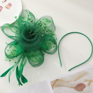 MADESHINE Vente en gros Accessoires capillaires pour femmes, Chapeau de fête à large bord style Derby avec voile en dentelle, Coiffe pour Halloween et Noël - Product Image 5