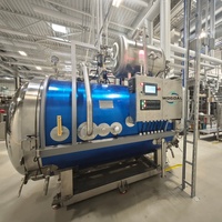 Autoclave de stérilisation alimentaire automatique 1000L pour boissons, nids d'oiseaux et canettes, avec fonction vapeur et pulvérisation d'eau