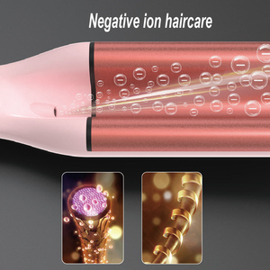 Plancha Onduladora Profesional de Cerámica de 17MM con 3 Barriles para Ondas de Playa y Estilos de Verano, Herramienta de Rizado de Doble Función de Alto Rendimiento - Product Image 2