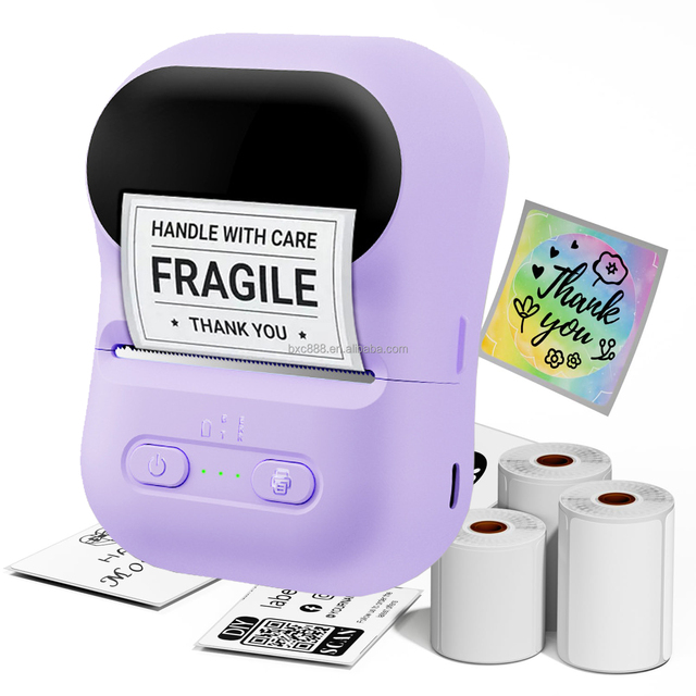 High Quality Mini Thermal Barcode Label Printer for Home & Office Use Compatible Android/iOS Sticker marker Receipt Printer