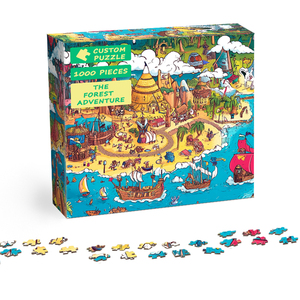 Tùy Chỉnh 500/1000 Mảnh Bule Tông Câu Đố Ghép Hình Đi Du Lịch Xung Quanh Thế Giới Và Rừng Câu Đố Giáo Dục Cho Trẻ Em/Người Lớn - Product Image 2