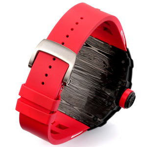 New Model Manual <b>Watch</b> Carbon Fiber Material Hollowed Out Mechanical Mechanism Luxurious Wristwatch Sporty Style Men's <b>Watch</b> - Product Image 3