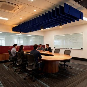 Panneaux acoustiques suspendus pour <span class=keywords><strong>plafond</strong></span> de bureau, en feutre PET 100%, absorbant le son, réduisant le bruit, pour bâtiments commerciaux - Product Image 3