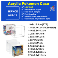 Boîte de présentation rectangulaire en acrylique écologique pour Elite Trainer Box (ETB) avec design moderne et élégant, côtés de 5+8 mm