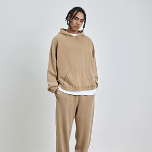 Sudadera con capucha desgastada de peso pesado de alta calidad fabricantes de ropa desgastada sudaderas con capucha de lavado ácido de gran tamaño personalizadas - Product Image 1