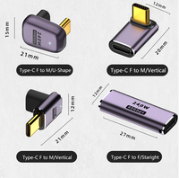 Adaptateur USB-C Femelle vers Type-C Mâle 240W 40 Gbps en Alliage d'Aluminium, Convertisseur à Brancher pour Ordinateur Portable