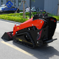 EACHAN Hot V1000 Mini-chargeuse compacte diesel sur chenilles entièrement hydraulique pour l'aménagement paysager et le jardinage
