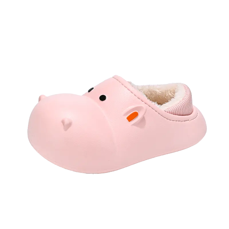 Chausson bébé en coton hippopotame, chaud et confortable, semelle épaisse, mignon pour les loisirs