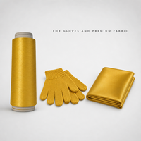 Fil de nylon DTY teint en masse haute ténacité 50D/24F jaune doré 100 % pour gants et tricot à la main – Approvisionnement direct usine