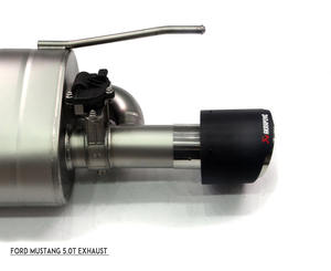 ท่อไอเสียแคทแบ็คสำหรับรถฟอร์ด มัสแตง จีที ปี 2013 ขึ้นไป เครื่องยนต์ <span class=keywords><strong>5.0</strong></span> วี8 สแตนเลส พร้อมวาล์วควบคุมเสียงท่อไอเสีย - Product Image 3