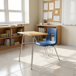 Silla Ergonómica Moderna con Tableta de Escritura, Silla de Escritorio Individual Cómoda para Estudiantes, Combo Premium para Universidad, Colegio y Aula - Product Image 2