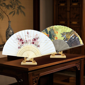 Cá Nhân Gấp Tay Người Hâm Mộ Cho Đám Cưới Nhỏ Nhỏ Trung Quốc Tay <span class=keywords><strong>Fan</strong></span> Tùy Chỉnh In Logo 21Cm Giấy Tùy Chỉnh Nhật Bản Người Hâm Mộ - Product Image 3