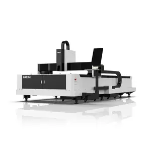 Mesin pemotong laser serat logam CNC, mesin pemotong laser Stainless steel pelat aluminium industri 1500W 2000W 3000W