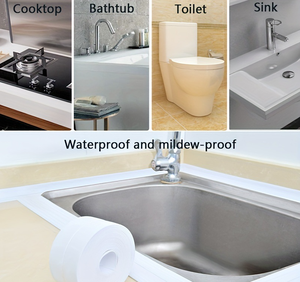 Cinta selladora de tira de sellado de pared de moho de Pvc impermeable para Borde de lavabo de fregadero de cocina - Product Image 5