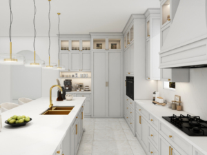 Nouvelle Arrivée 2026 : Cuisine de Luxe Blanc Ivoire avec Îlot, Conception Ouverte et Personnalisée - Product Image 5