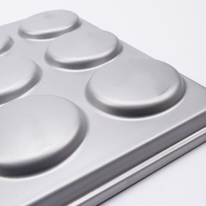 600x400x40mm aluminized thép không dính 4 "Burger nướng khuôn Bun PAN thương mại bánh <span class=keywords><strong>hamburger</strong></span> khay bánh mì - Product Image 3