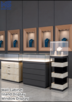 Design d'intérieur de bijouterie de luxe, vitrine de présentation de bijoux sur mesure avec éclairage LED, moderne et écologique
