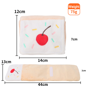 Wholesale Kinghon Interactive Stuffed <b>Plush</b> Dog Funny Squeaky Chew Toy with Folding Snuffle Cake Design - Product Image 3