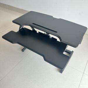 カスタム調整可能デスクコンバーター-シットスタンドデスクライザーホームオフィス-スプリング式リフトで完全に組み立てられています-黒 - Product Image 6