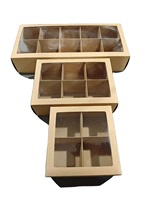 Maßgefertigte Geprägte Recycelbare Starre Karton Premium Kraftpapier 4/6/10 Weihnachtskugeln Verpackung Faltbare Geschenkboxen mit PVC-Fenster