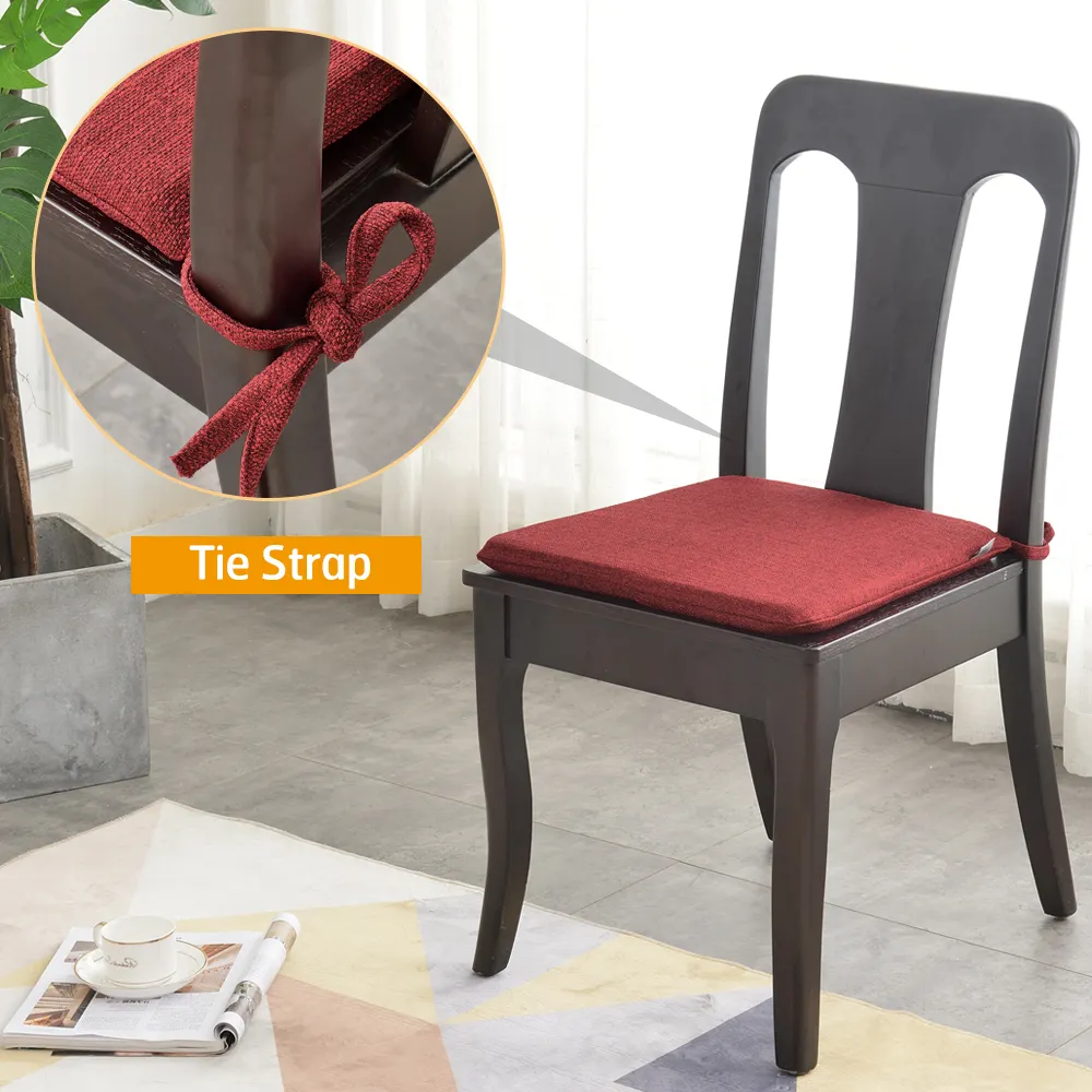 Coussin de chaise à sangle amovible et lavable Simple couleur unie pastorale maison coussin de chaise de salle à manger coussins de chaise coussins de siège