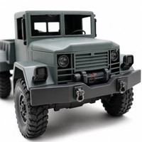 Camion RC de qualité hobby 6x6 tout-terrain 4x4 télécommandé 2,4 GHz ABS+Métal avec treuil fonctionnel et phares LED pour garçons