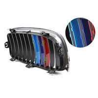 Autocollant de Calandre 3 Couleurs 3 Pièces pour BMW Série 3 E46 F30 E90, 11 Bandes Motorsport Décalcomanie de Garniture pour Calandre Avant de Voiture