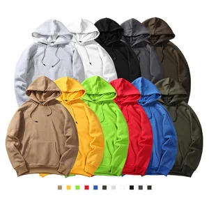 Wholesale Customized Unisex Cotton Hoodie Street Wear Oversized Hoodie Custom Logo Street Clothing Solid Color Hoodies