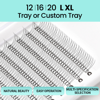 Quewel — Extensions de cils en forme d'éventail faciles à poser, faux-cils, Volume russe, 2D, noir, bleu, personnalisés, fait à la main