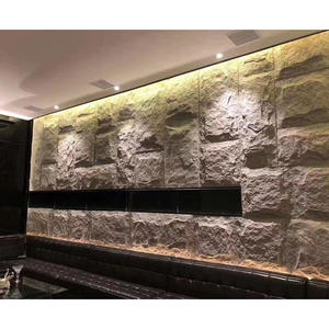 Penjualan langsung dari pabrik batu PU kulit ubin dinding mode dinding Panel dekoratif 3D High-End simulasi semen berongga bata - Product Image 5