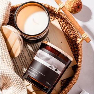 Velas de soja de lujo con etiqueta privada de color personalizado, 4oz, 6oz, 8oz, tarro de cristal mate, vela perfumada con tapas de madera - Product Image 1