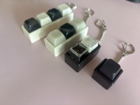 Porte-clés anti-stress à 1/2/3/4 touches, avec base intégrée à motif quadrillé, accessoire de bureau pour la décompression