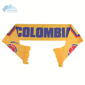 Vente en gros de drapeaux de pays nationaux Promotion drapeau de bonne qualité Satin polaire tricoté Sport équipe de Football Fans écharpe de Football - Product Image 4