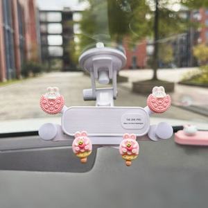 Dễ thương phim hoạt hình thỏ Cookie xe chủ không thấm nước chống rung có thể thu vào điều hướng điện thoại di động chủ miễn phí linh hoạt bàn - Product Image 3