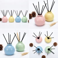Diffuseur de parfum en céramique rond de couleur macaron, style minimaliste nordique, décoration d'intérieur, vase d'aromathérapie
