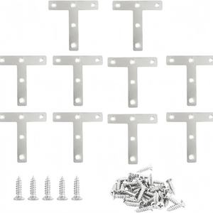 Connecteur à angle plat en T, fixation personnalisée en acier inoxydable, support de réparation de meubles - Product Image 6