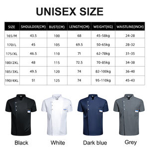 Unisex Chef Uniform Twill Fabric Polyester/Cotton Short Sleeve Coat & Shirt with Logo for Restaurant Staff - Product Image 4