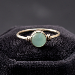 Wholesale Beautiful Indian 925 <b>Sterling</b> <b>Silver</b> Stone <b>Ring</b> Chalcedony Gemstone <b>Set</b> in Bezel Online Sale Jewelry - Product Image 4
