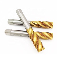 Taraud de machine en acier HSS avec revêtement en titane étain matrice de flûte en spirale pour le perçage des métaux tarauds à main à flûte droite Standard métrique