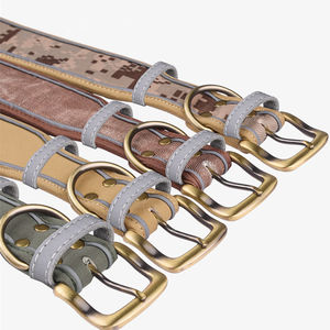 Correa de perro antiexplosión moderna de lujo, <span class=keywords><strong>Collar</strong></span> de mascota con diamantes de imitación brillantes, cuero de tracción, accesorio de nailon personalizado, collares para perros - Product Image 4