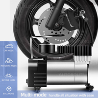 Compresor de Aire Portátil de Metal, Bomba para Inflar Neumáticos de Auto, Motocicleta, Scooter y Bicicleta, DC 12V 150PSI 100W CE ROHS