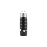 Bouteille d'eau sport isotherme en acier inoxydable SUS304 de qualité alimentaire, réutilisable, pour le camping, la randonnée, la salle de sport et les voyages