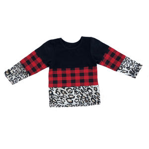 ベビー服ヒョウママと私マッチングシャツチェック柄スリーブ女の子のための冬のシャツ - Product Image 6