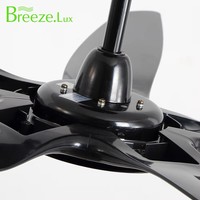 Fábrica al por mayor 48/60/66 pulgadas 5 Abs Blades moderno ventilador de techo decorativo luz LED ventilador de techo lámpara con Control remoto