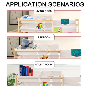 Organizador de Juguetes de Ensamblaje Rápido con 4 Estantes y 12 Compartimentos, con Estantería para Sala de Juegos, Dormitorio, Cuarto de Niños, Decoración de Sala de Estar - Product Image 4