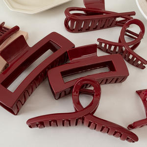 Nuove Eleganti Mollette per Capelli Rosse Angola, Accessori per Capelli di Alta Qualità per Donne, Clip da Sposa in Plastica YaRui - Product Image 5