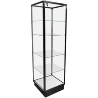 Freistehende, umweltfreundliche Einzelhandelsvitrine mit LED-Beleuchtung, robustem Aluminium und gehärtetem Glas für den Großhandel