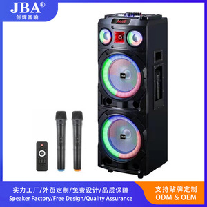 Dual 12-Inch Stage <b>Speakers</b> With <b>Led</b> Lights Bluetooth Karaoke Outdoor Party Use - Product Image 4